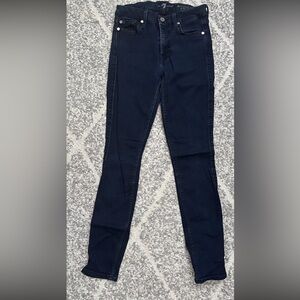 Women’s 7 jeans in mid rise ankle skinny dark blue size 26